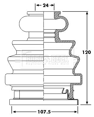 BORG & BECK gofruotoji membrana, kardaninis velenas BCB6230